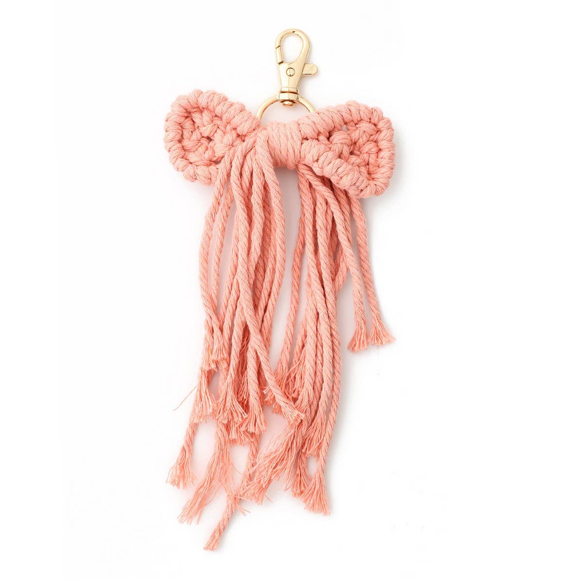 Bow Tassel Keychain Handcrafted Wrist Strap_CWAB5073