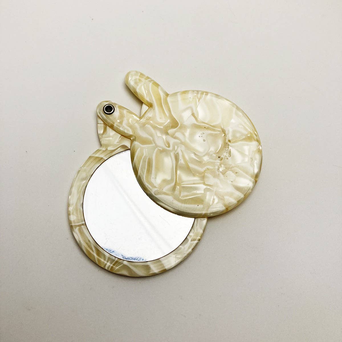 Cute Bunny Compact Mirror Acetate Floral