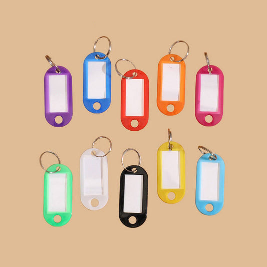 50 PACK STURDY PLASTIC KEYCHAIN TAGABLE KEY TAGS_CWMM2073