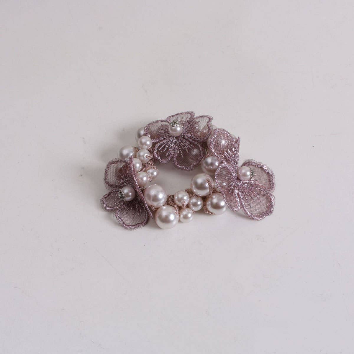 Boho Pearl Flower Hair Tie Elegant Fairy Style_CWAHA6781