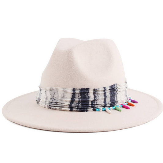 AUTUMN AND WINTER TIE-DYE PANAMA HAT_CWAH1886