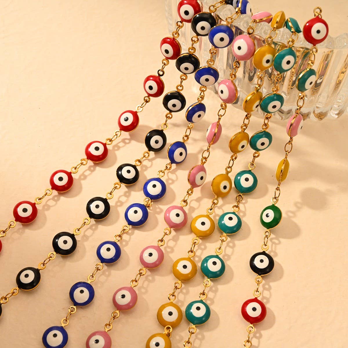 Classic 18K Stainless Steel Evil Eye Bracelet