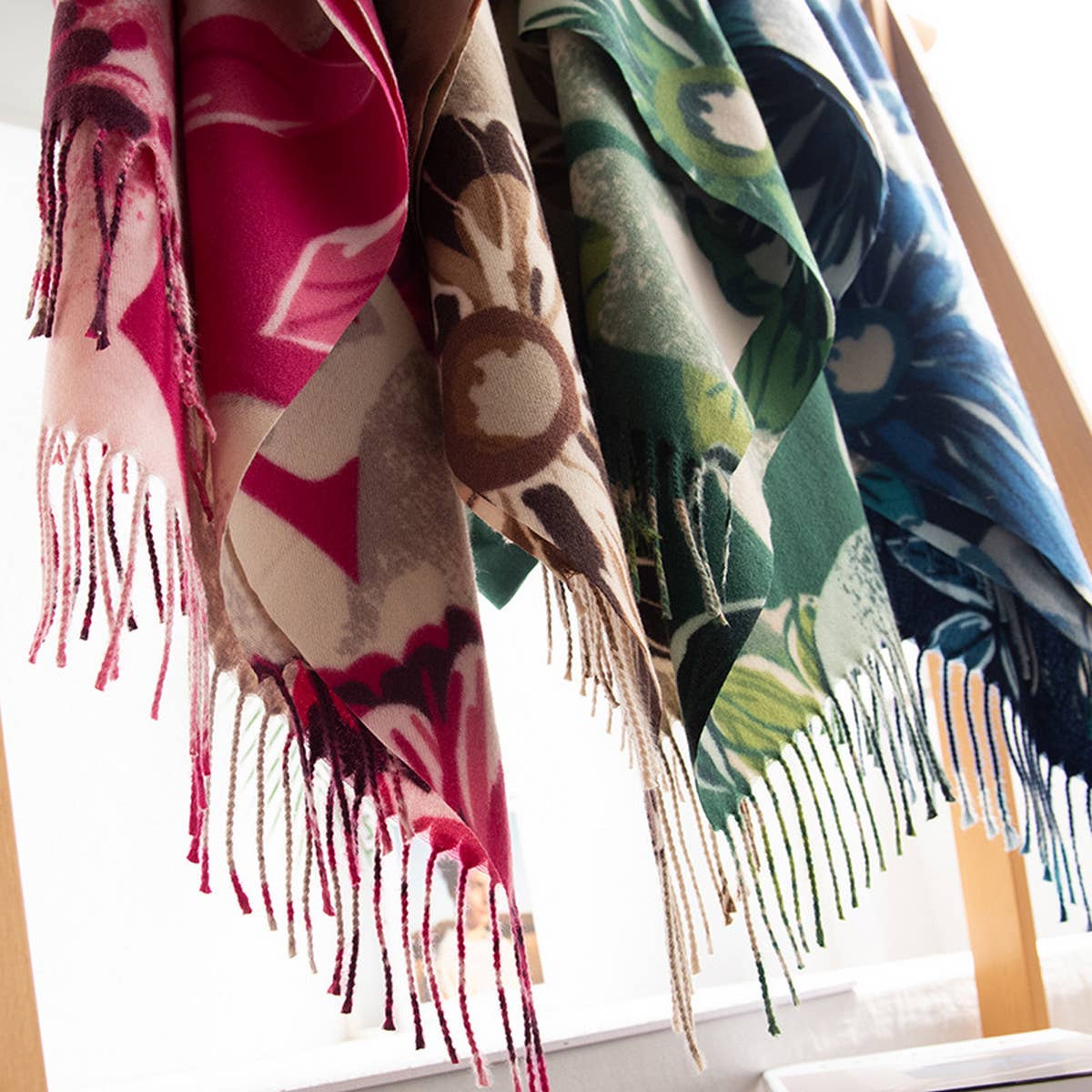 Soft Scarf - Elegant Print Tassel Wrap for Women_CWASC0918
