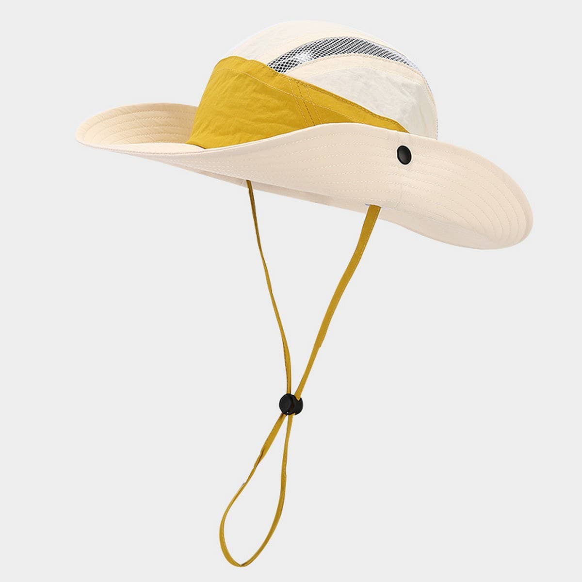 Colorblock Mesh Sun Hat ? Quick Dry Outdoor Style_CWAH3825