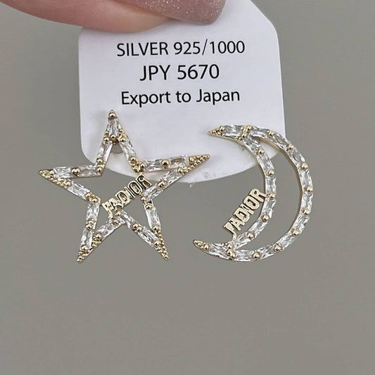 UNIQUE MOON STAR EARRINGS