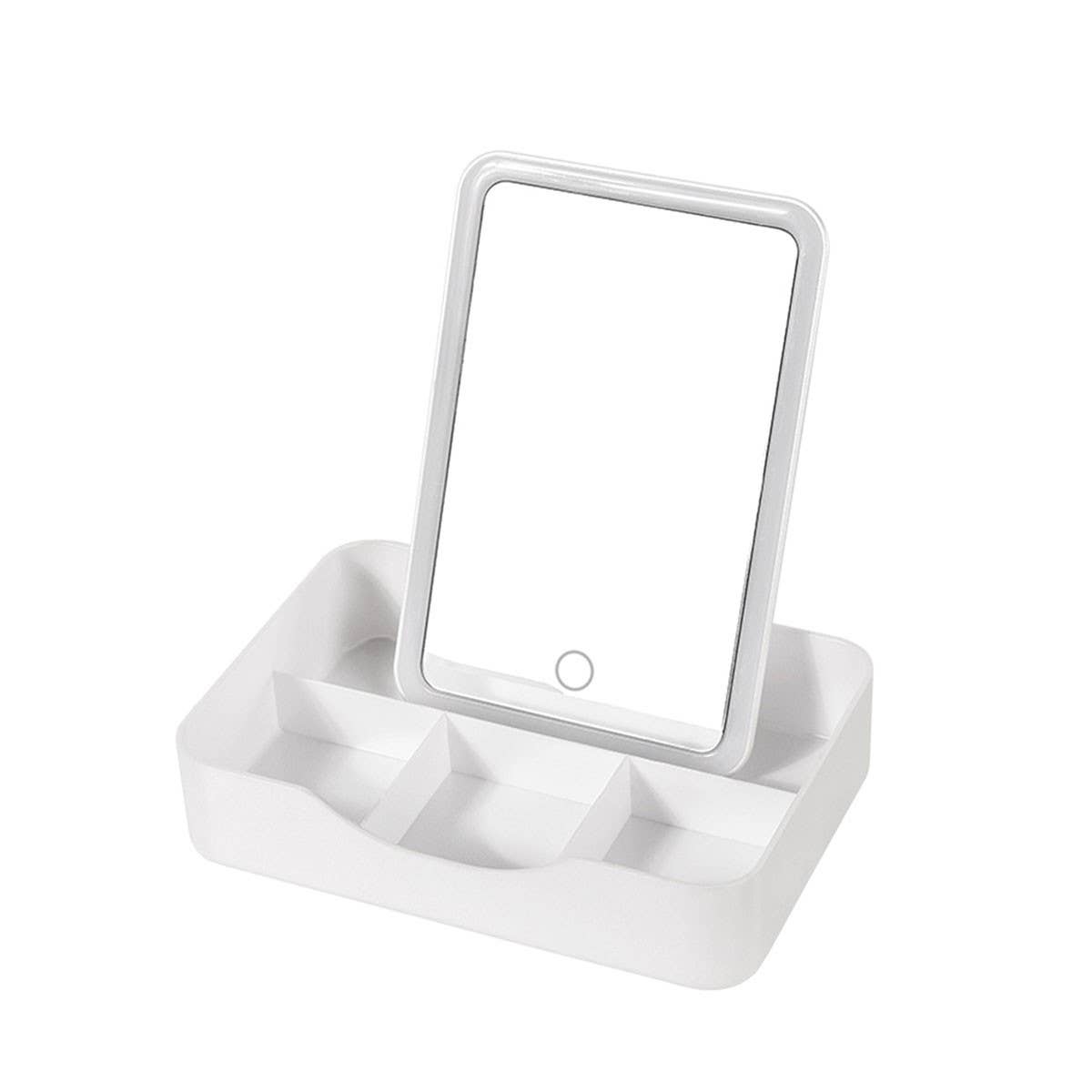 FOLDING STORAGE DRESSING BOX LED MAKEUP MIRROR