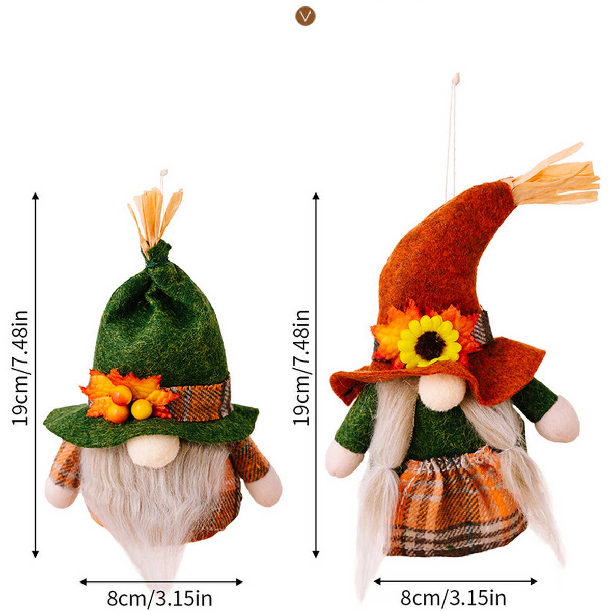 THANKSGIVING HARVEST SEASON GNOME PENDANT