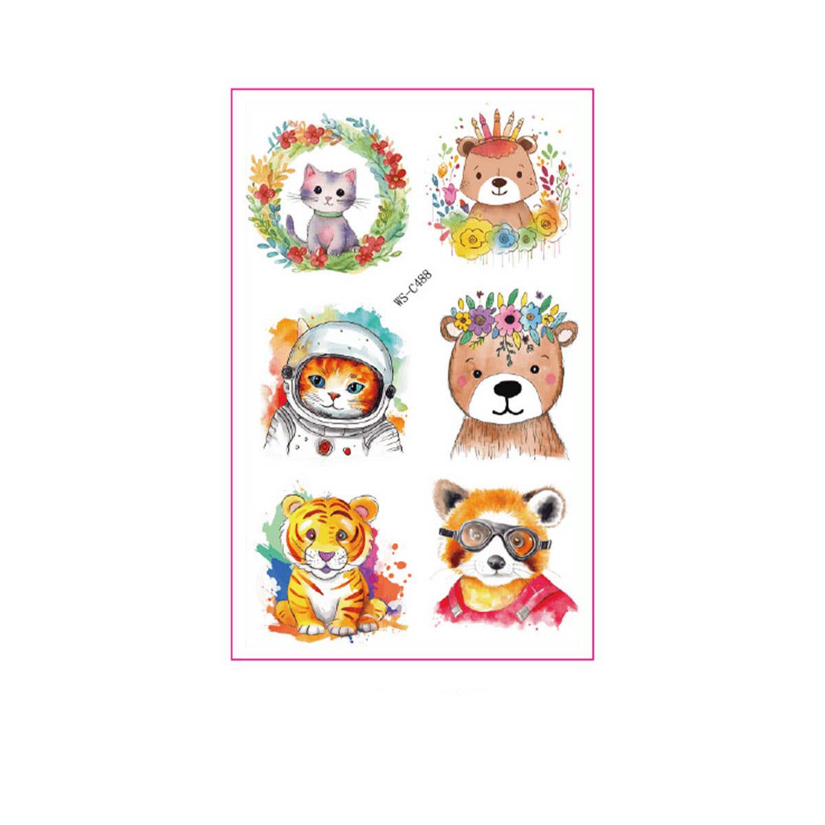 Forest Animal Tattoo Stickers Waterproof