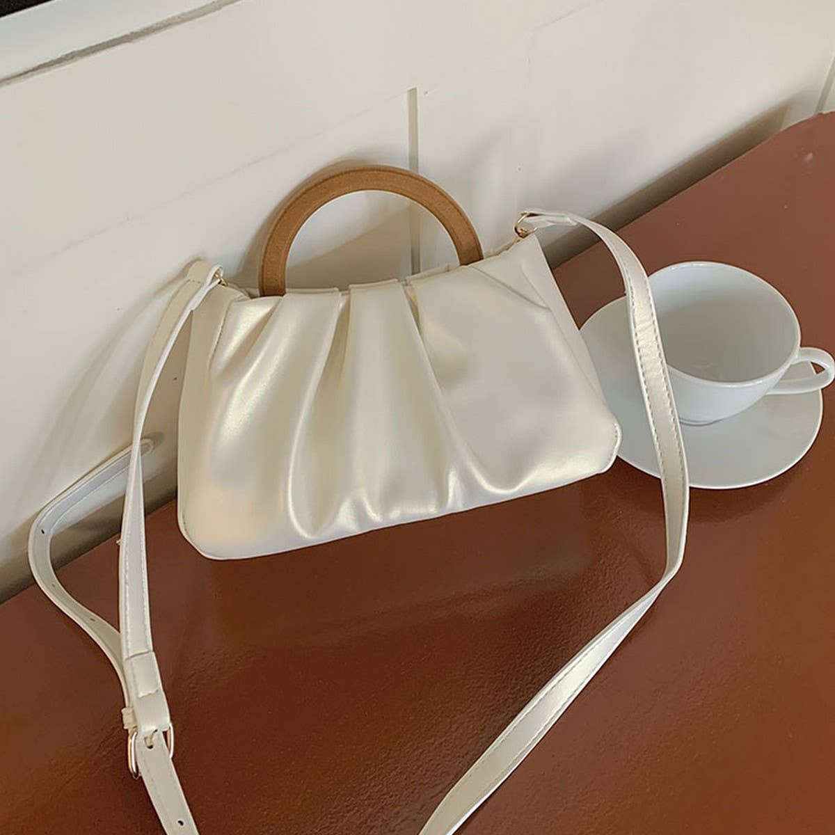 CWAB4845_FASHION PLEATED SWEET HANDBAG EVENING BAG