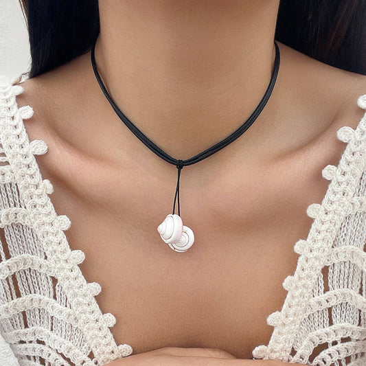BEACH ALL-MATCH SHELL TASSEL NECKLACE_CWAJE1821