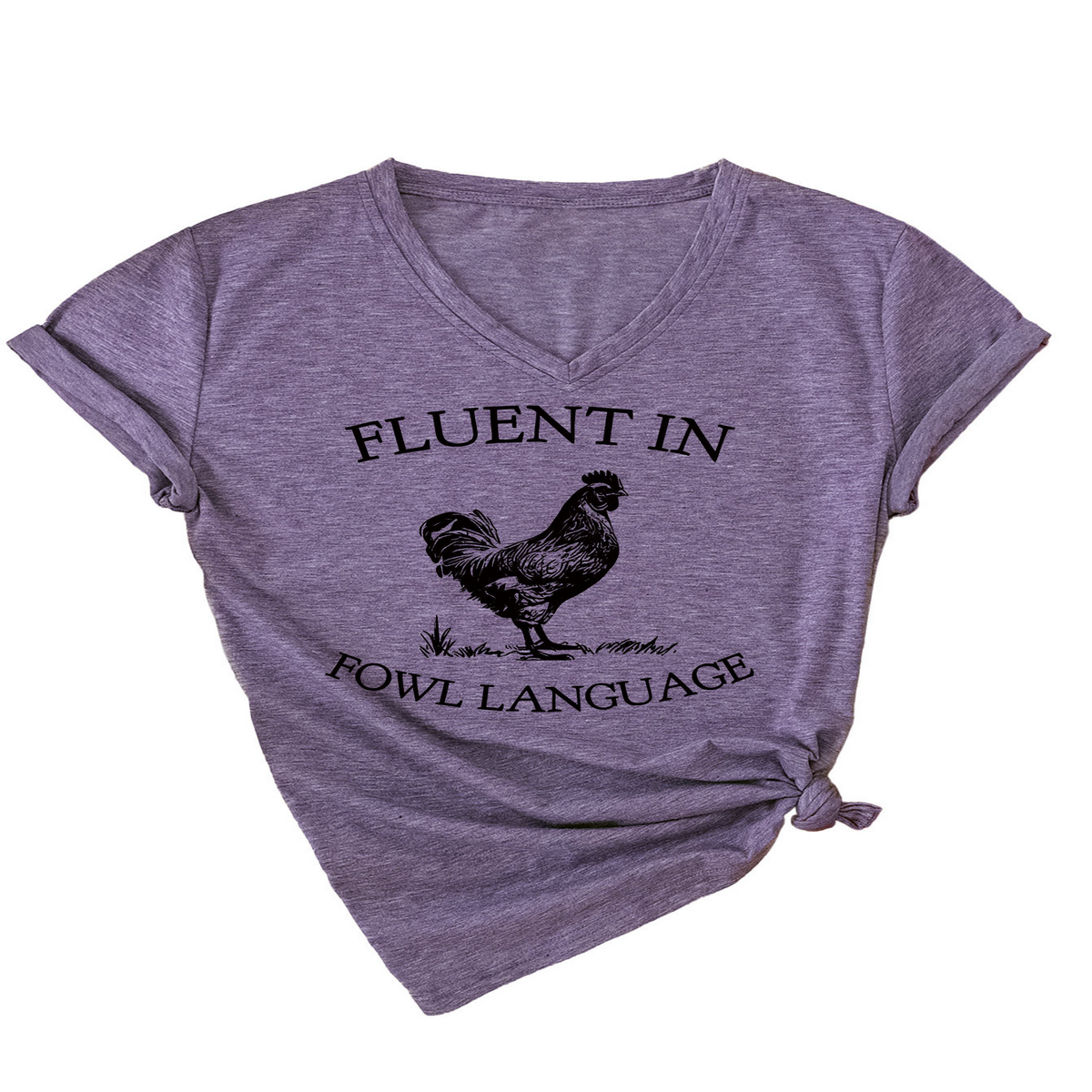 Women??¢s Casual Tee with Chicken Joke Print_CWTTS1479