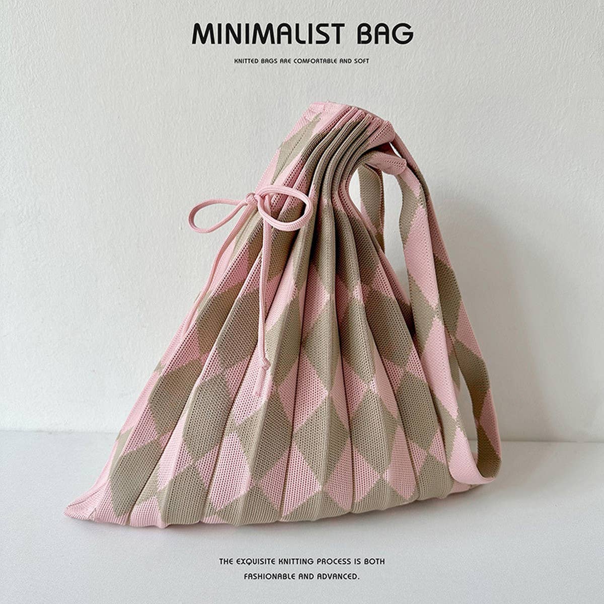 Large Knit Pleated Crossbody Shoulder Bag for Wome_CWAB1533