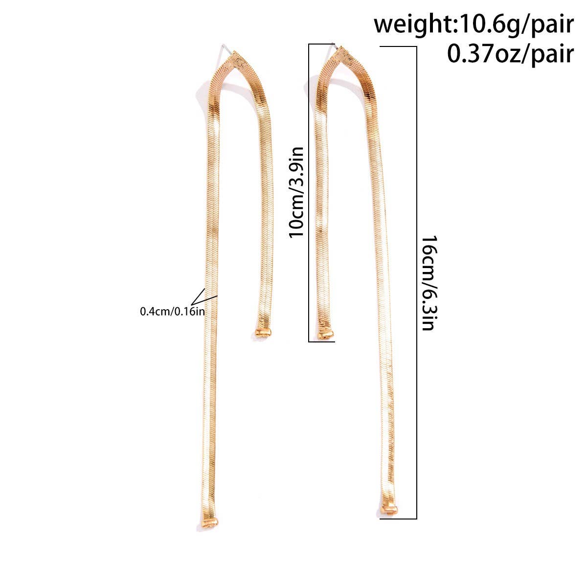 PERSONALIZED LONG TASSEL EARRINGS SNAKE BONE CHAIN_CWAJE1136