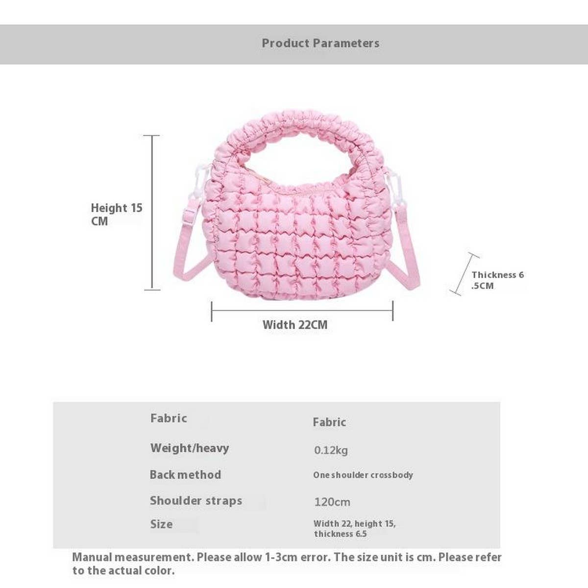 Puffy Cloud Handbag Shoulder Crossbody Bag_CUAB00488