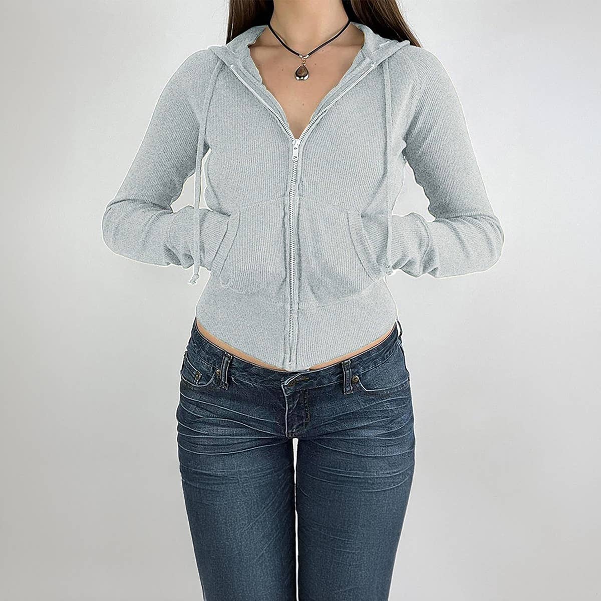 TEMPERAMENT SLIM SHORT ZIP-UP CARDIGAN COAT