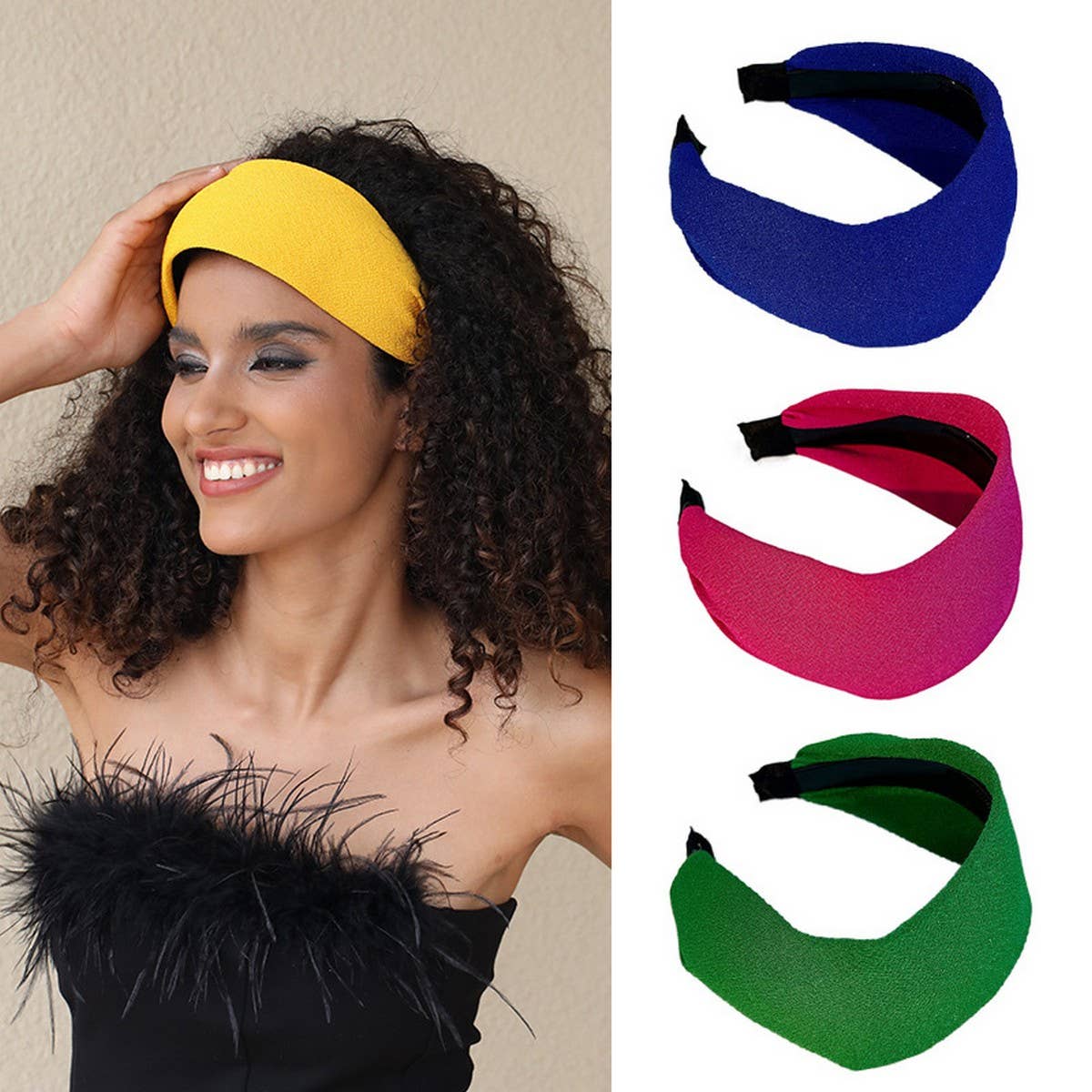 Solid Color Fabric Headband Simple Hair Accessory_CWAHA5657