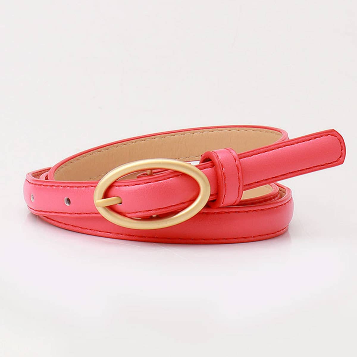 Versatile candy-colored decorated denim belt