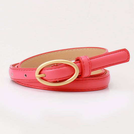 Versatile candy-colored decorated denim belt