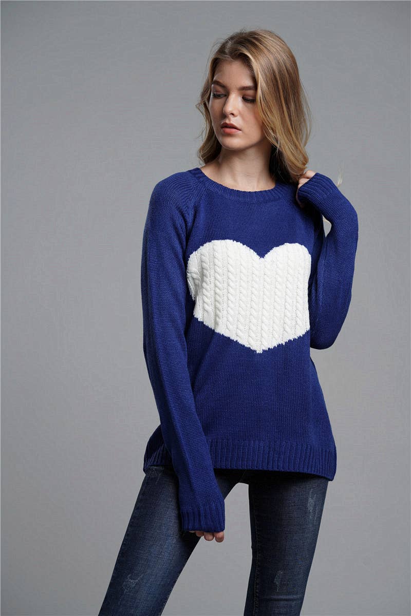 VALENTINE'S DAY PULLOVER CREW-NECK LOVE SWEATER