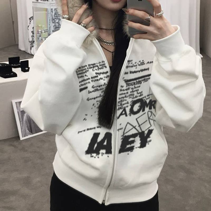 VINTAGE DIGITAL PRINT WOOLLY PATCHWORK HOODIE