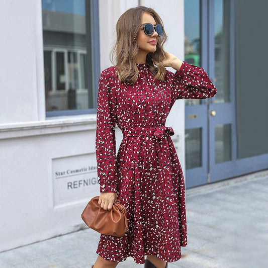 TEMPERAMENT DESIGN SENSE OF MID-STYLE DRESS