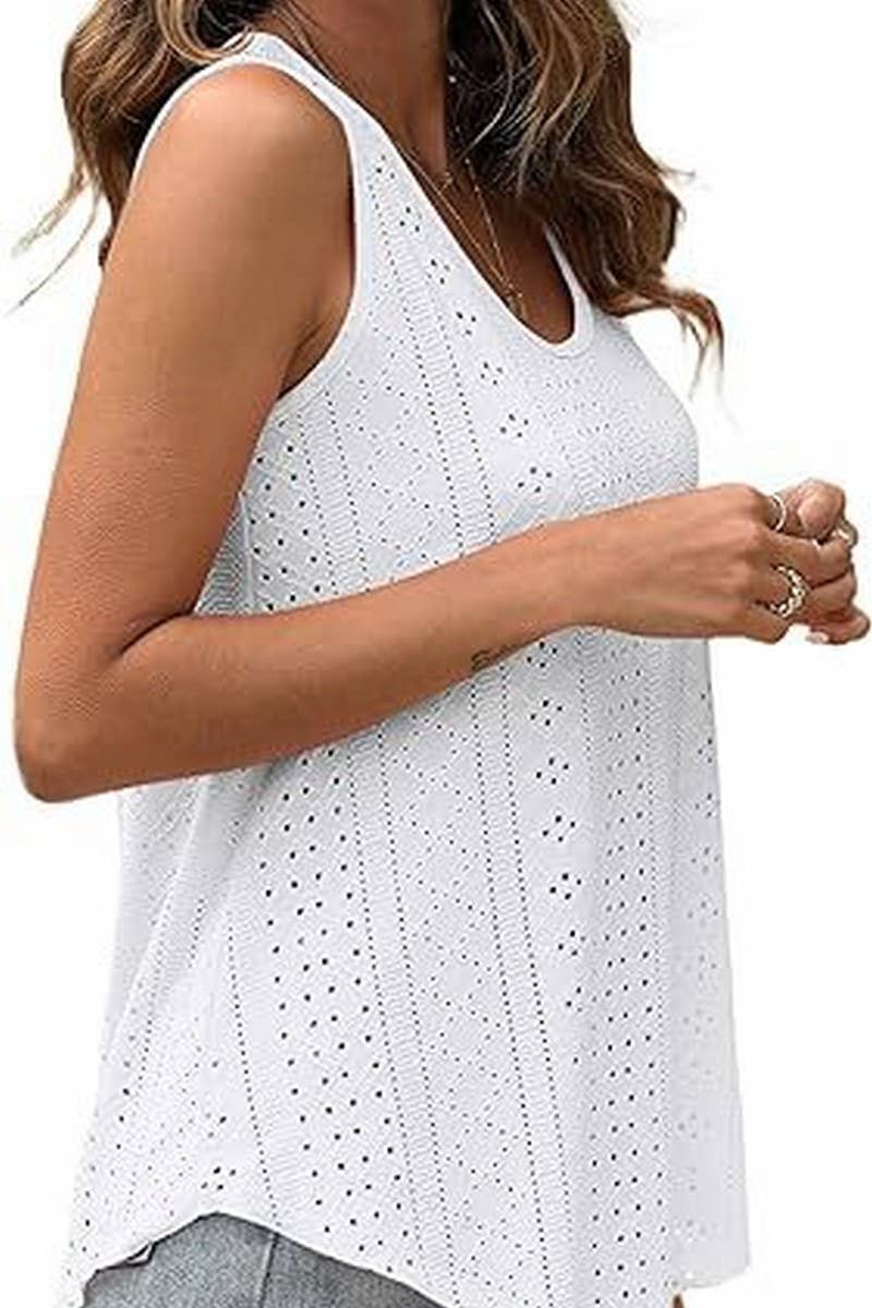 WOMEN ROUND NECK LOOSE SLEEVELESS TOP_CWTSTSL0062