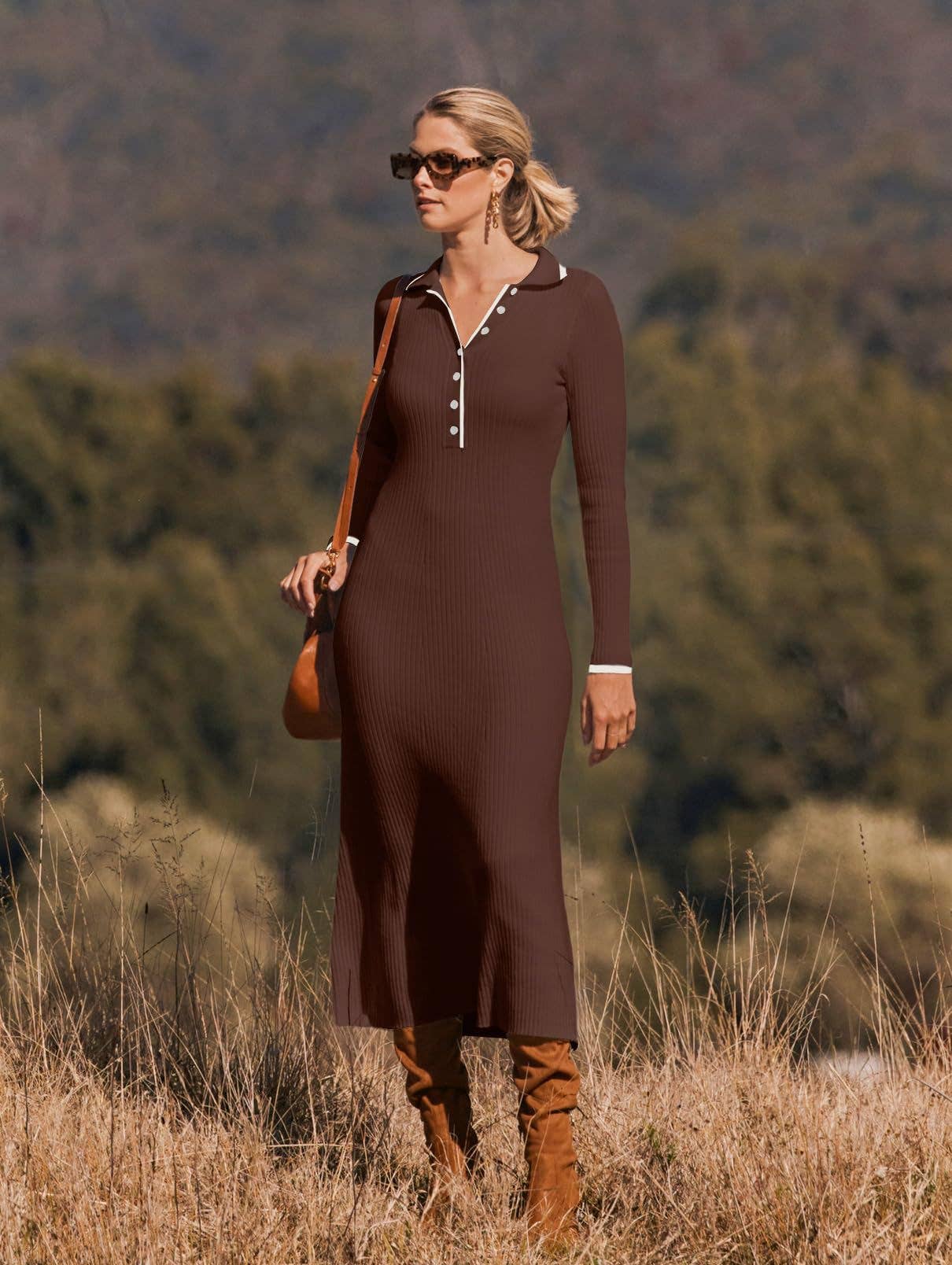 SLIM-FIT AND SKINNY-LOOKING LONG SLEEVE DRESS