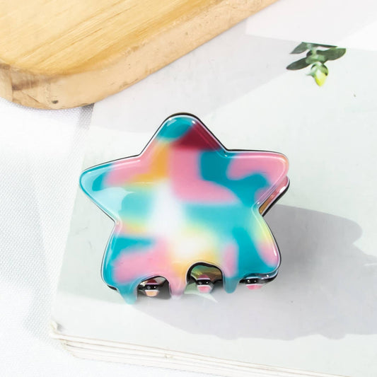 RAINBOW STAR HAIR CLAW CLIP SMALL_CWAHA0325