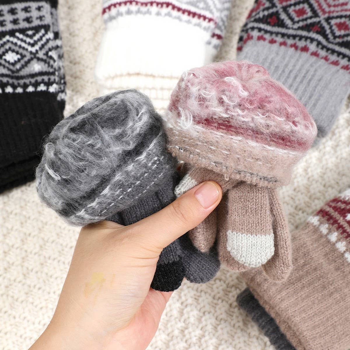 AUTUMN AND WINTER FIVE-FINGER CYCLING WARM GLOVES_CWMM1490