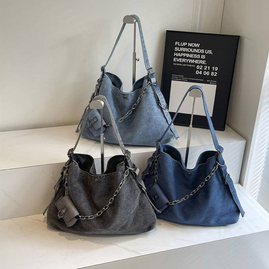 2024 NEW RETRO DENIM COMMUTER TOTE BAG_CWAB3265