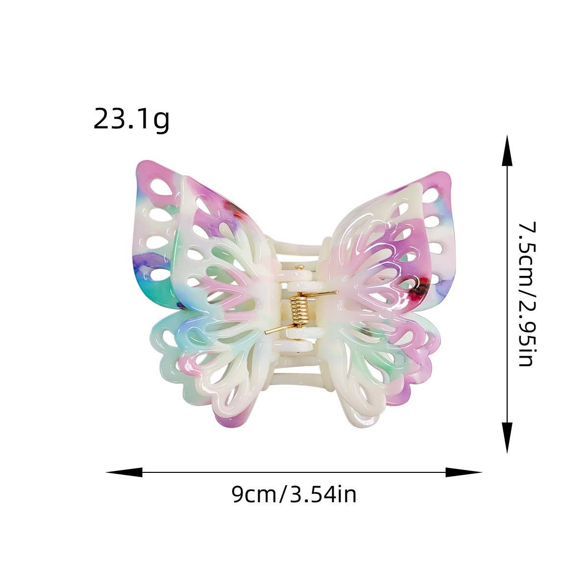 Ink Style Hollow Butterfly Hair Claw - Fairy Clip_CWAHA1582