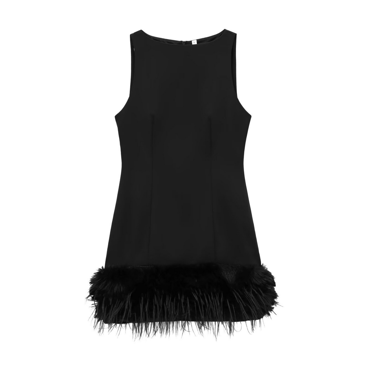 New Women??¢s Feather Detail French Style Dress_CWDMD5812