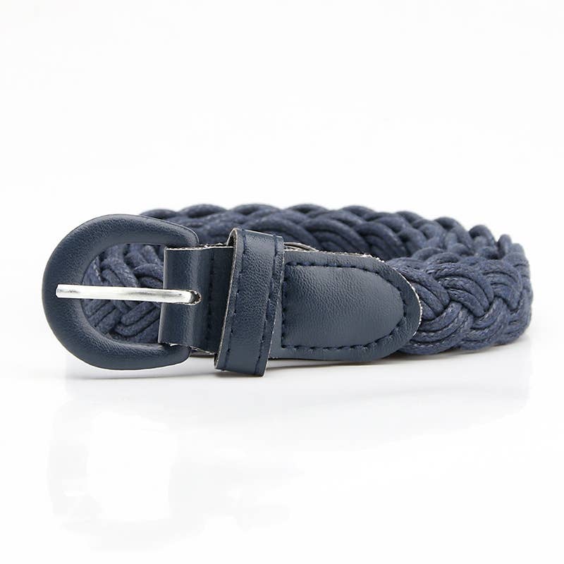 Retro-style women's wax rope woven belt