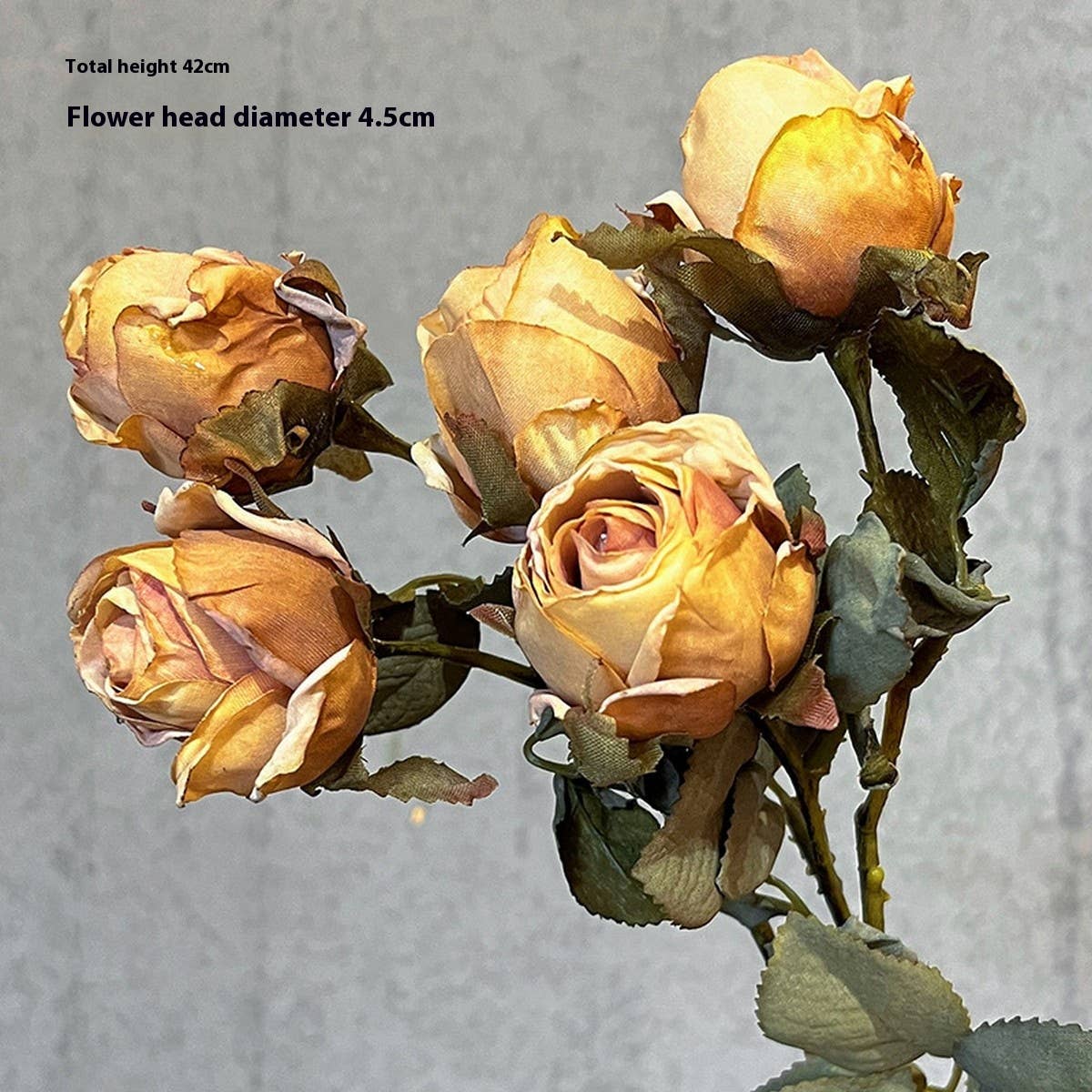 High-End Burnt Edge Rose Bouquet for Table Decor