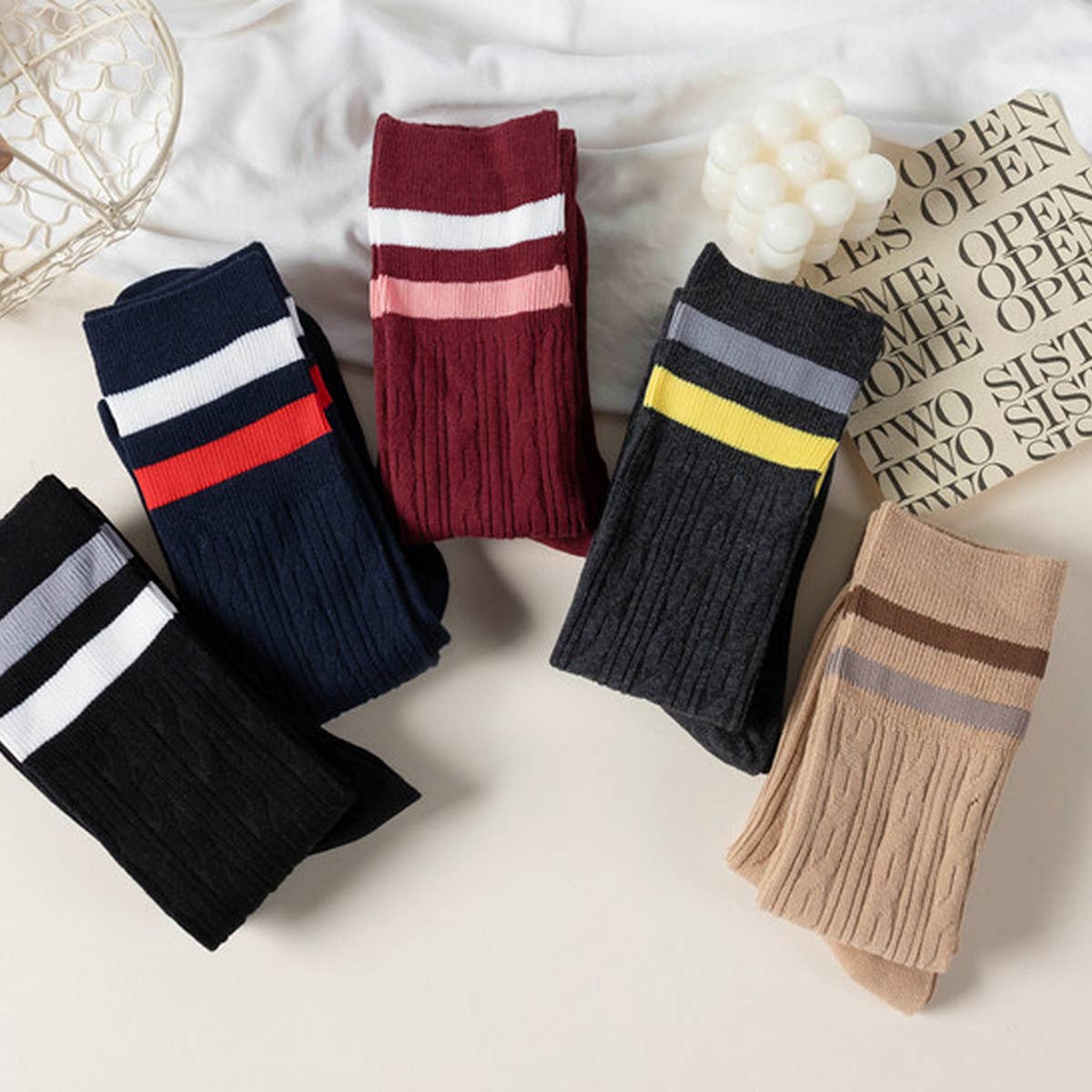 2024 NEW ALL-MATCH STRIPED KNEE-HIGH SOCKS_CWMS0654