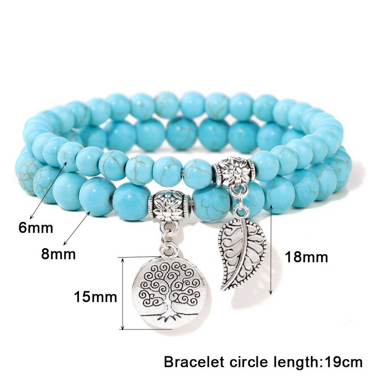 CWAJE4232_NATURAL STONE BEADS TREE OF LIFE PENDANT BRACELET
