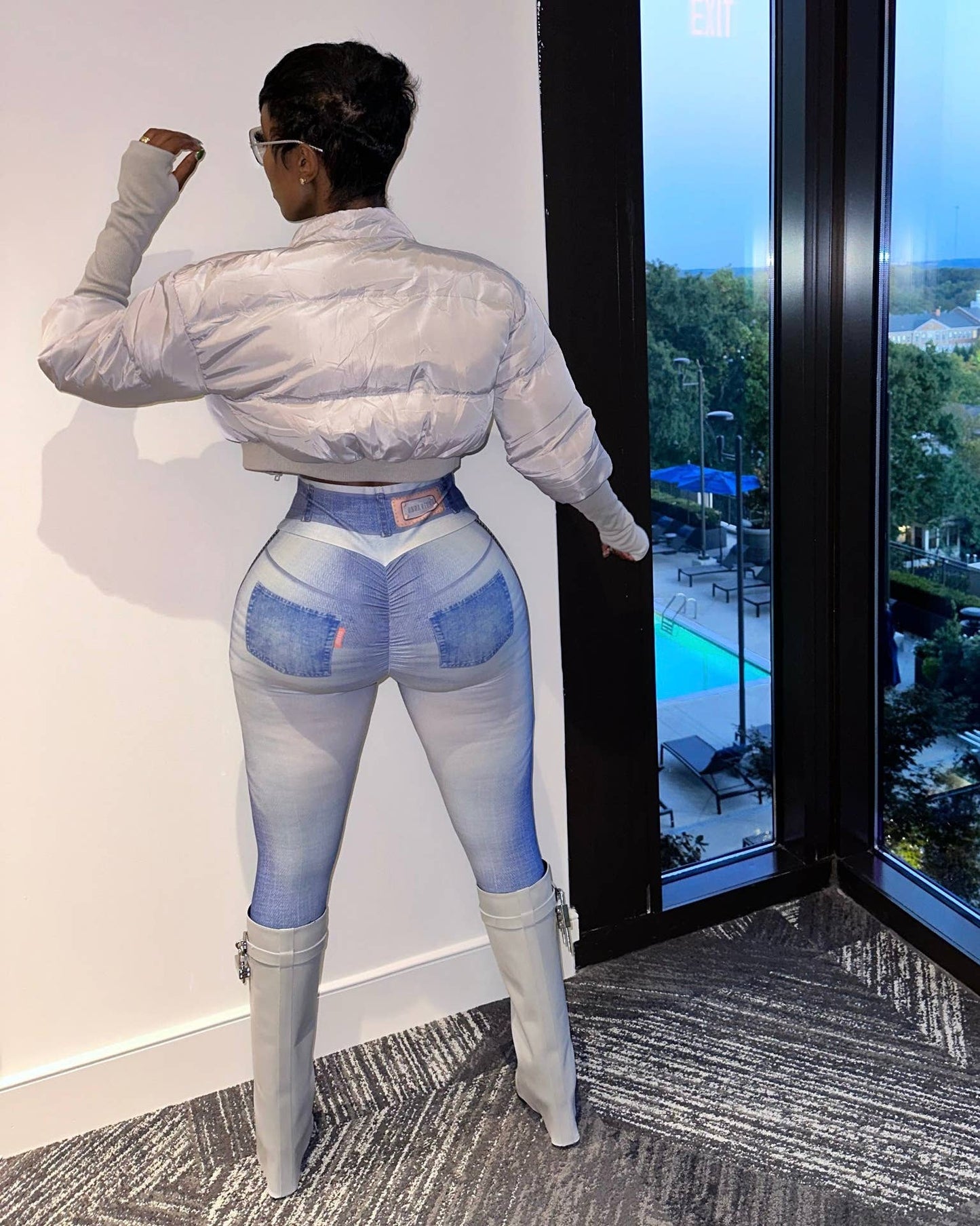 STANDING COLLAR SHORT JACKET WARM BREAD JACKET