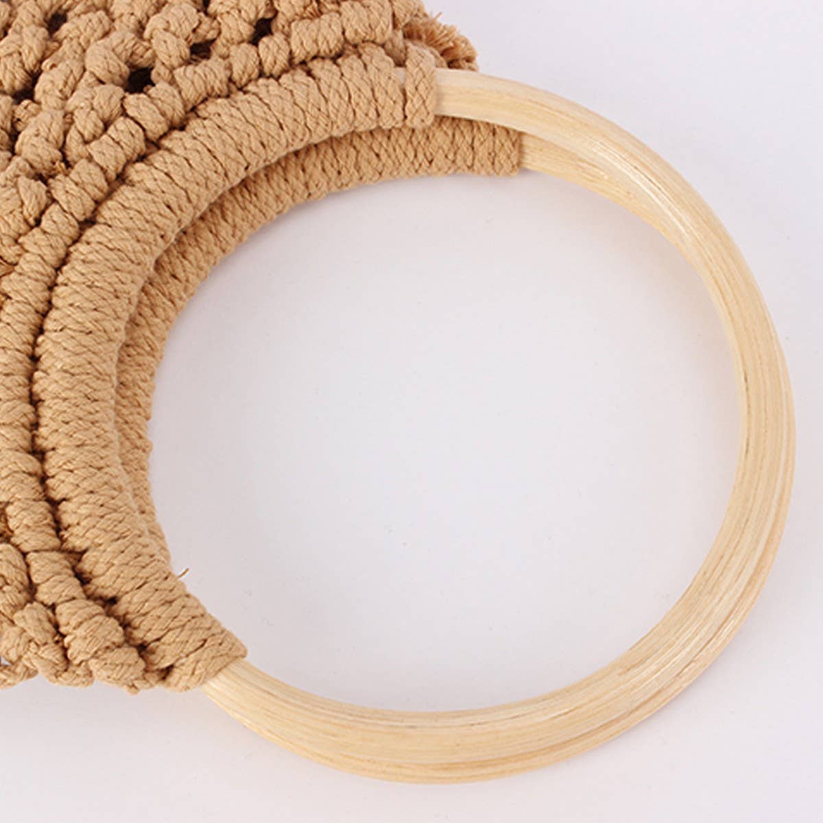 HOLLOW ONE-SHOULDER COTTON BEACH WOVEN BAG_CWAB4688