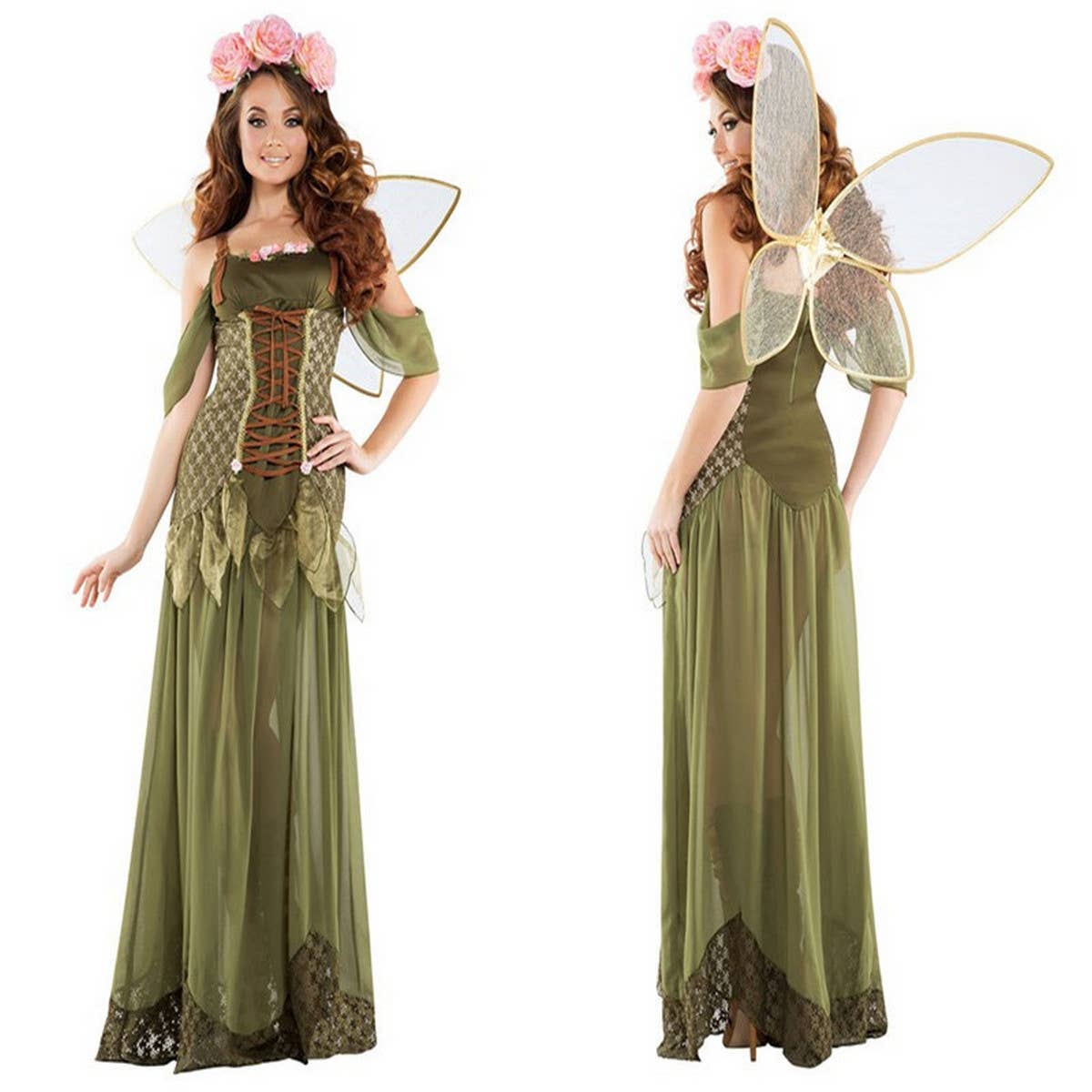 NEW HALLOWEEN COSTUME ELF FLOWER FAIRY SKIRT