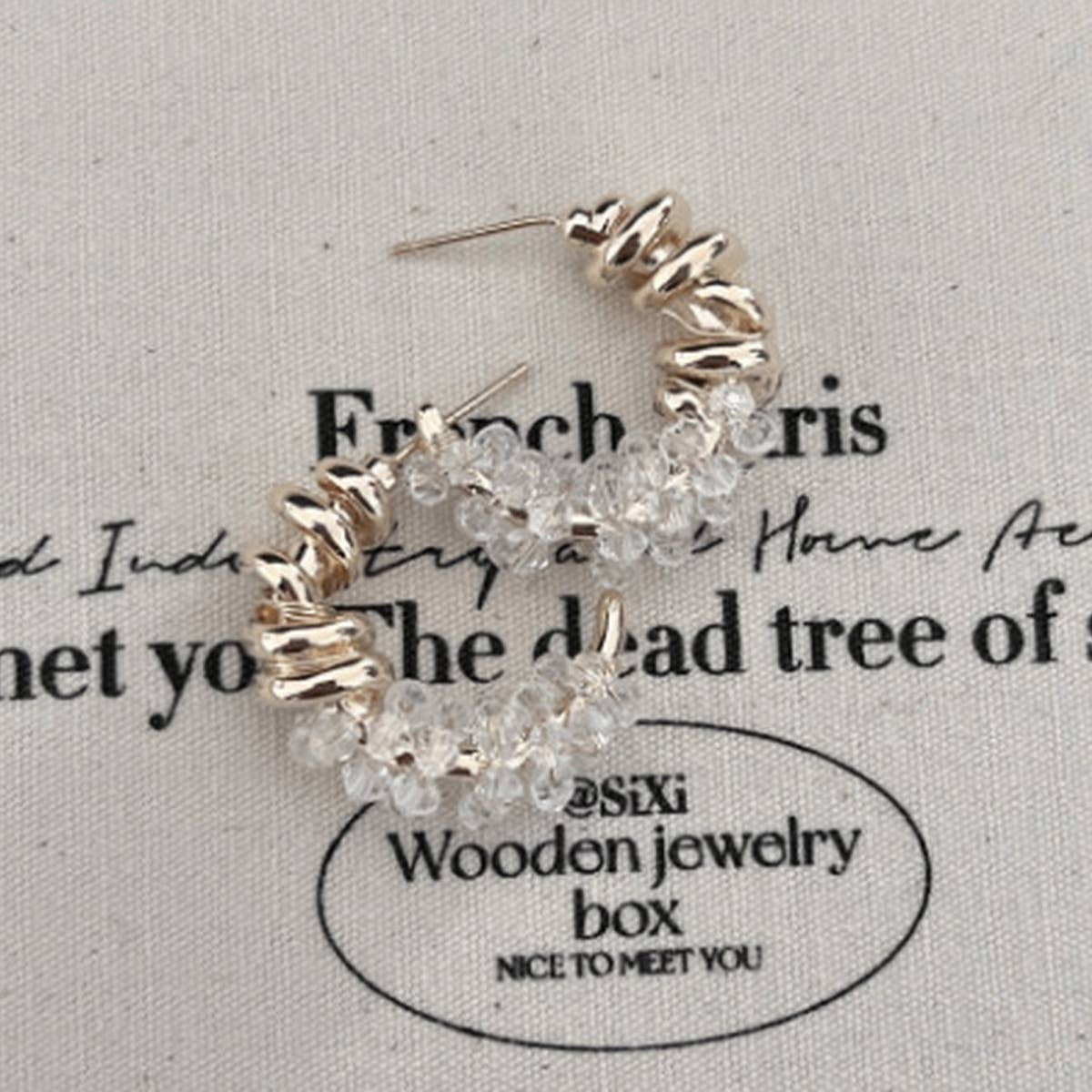 UNIQUE CRYSTAL WRAPPED EARRINGS