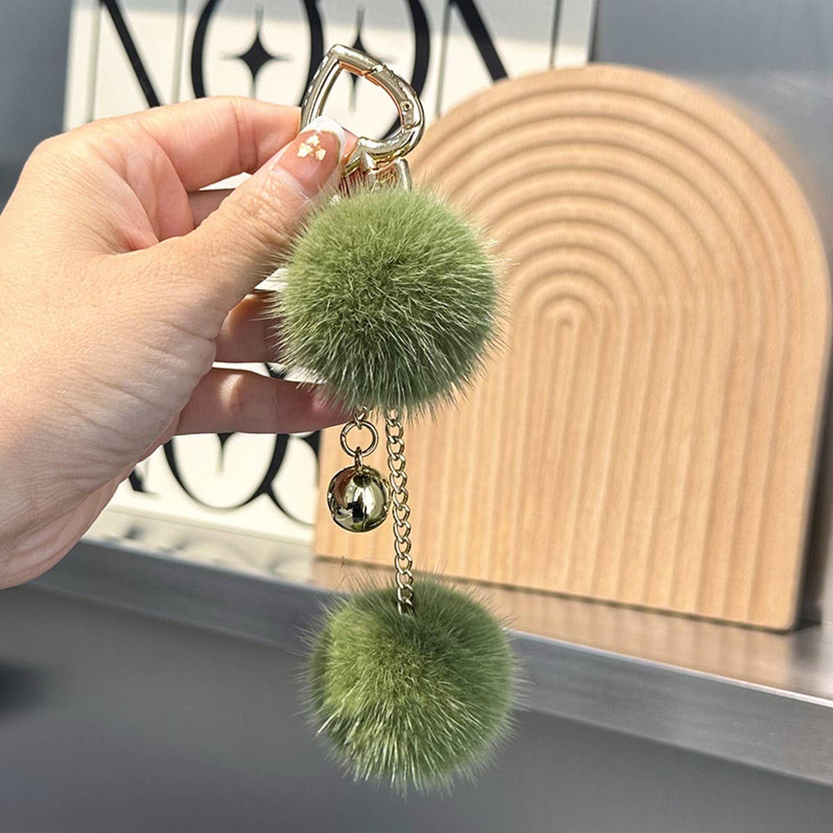 CUTE FUR BALL PENDANT BAG ORNAMENT CAR KEYCHAIN
