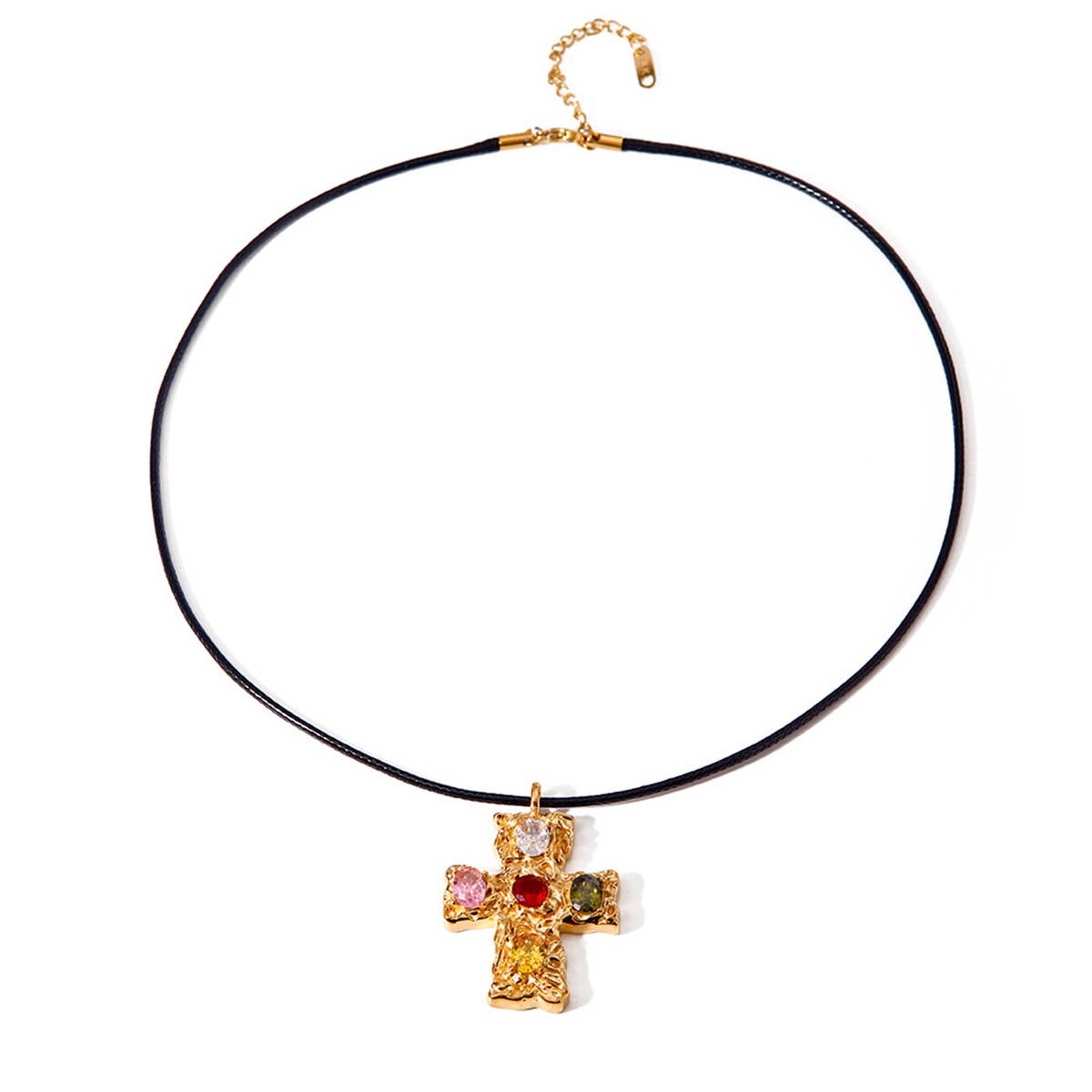COLORFUL FASHION CROSS NECKLACE