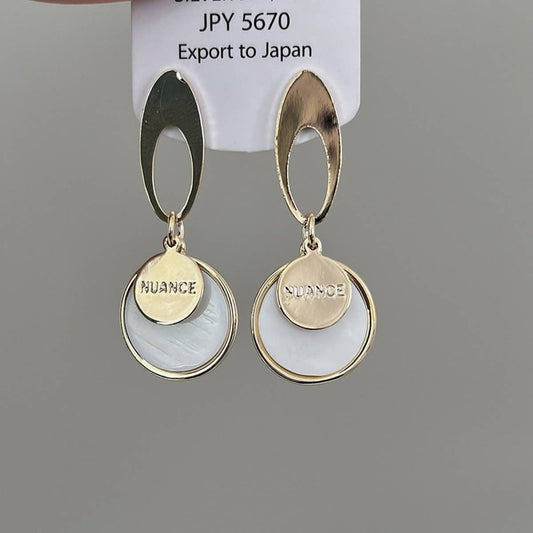 LIGHT LUXURY ROUND SHELL EARRINGS
