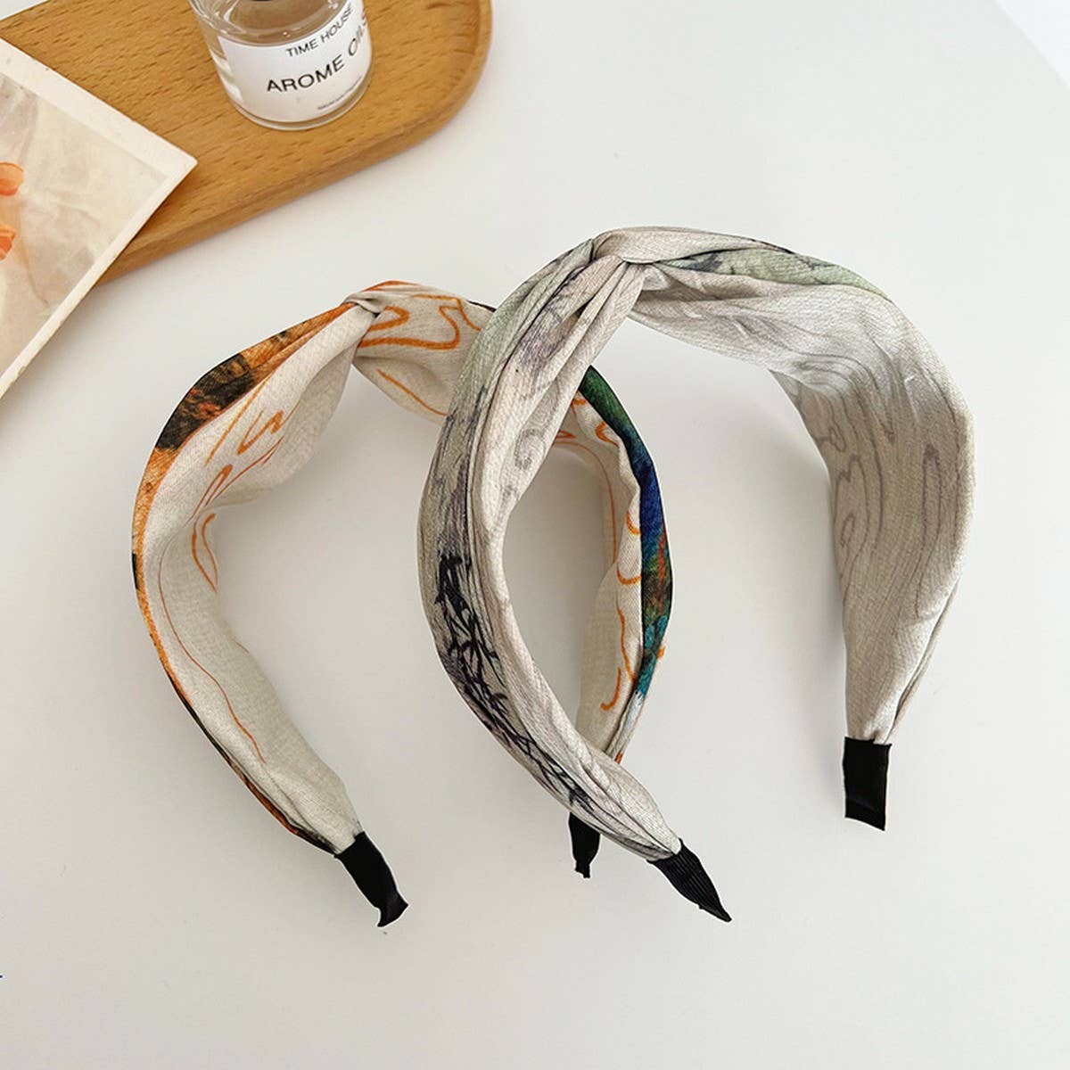RETRO OIL PAINTING WIDE BORDER VERSATILE HEADBANDS_CWAHA1150