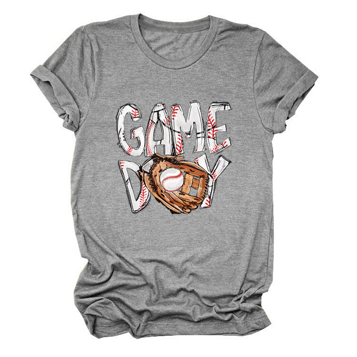 New Women's Plus Size Short Sleeve Glove Tee_CWTTS1513