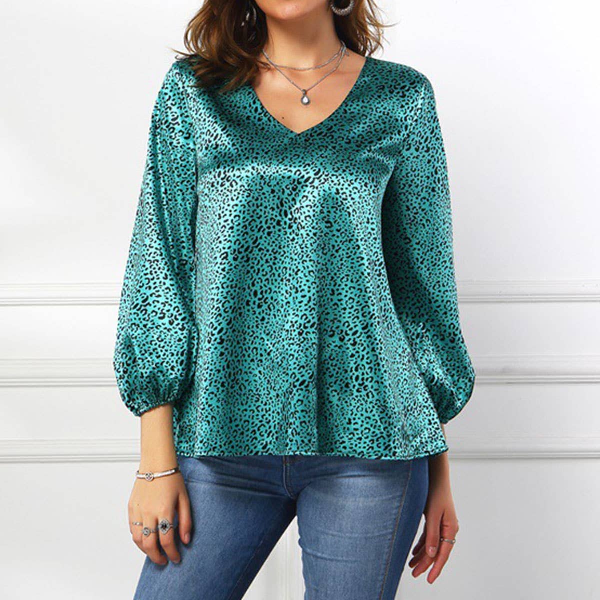 LEOPARD PRINT LOOSE CASUAL WOMEN'S T-SHIRT