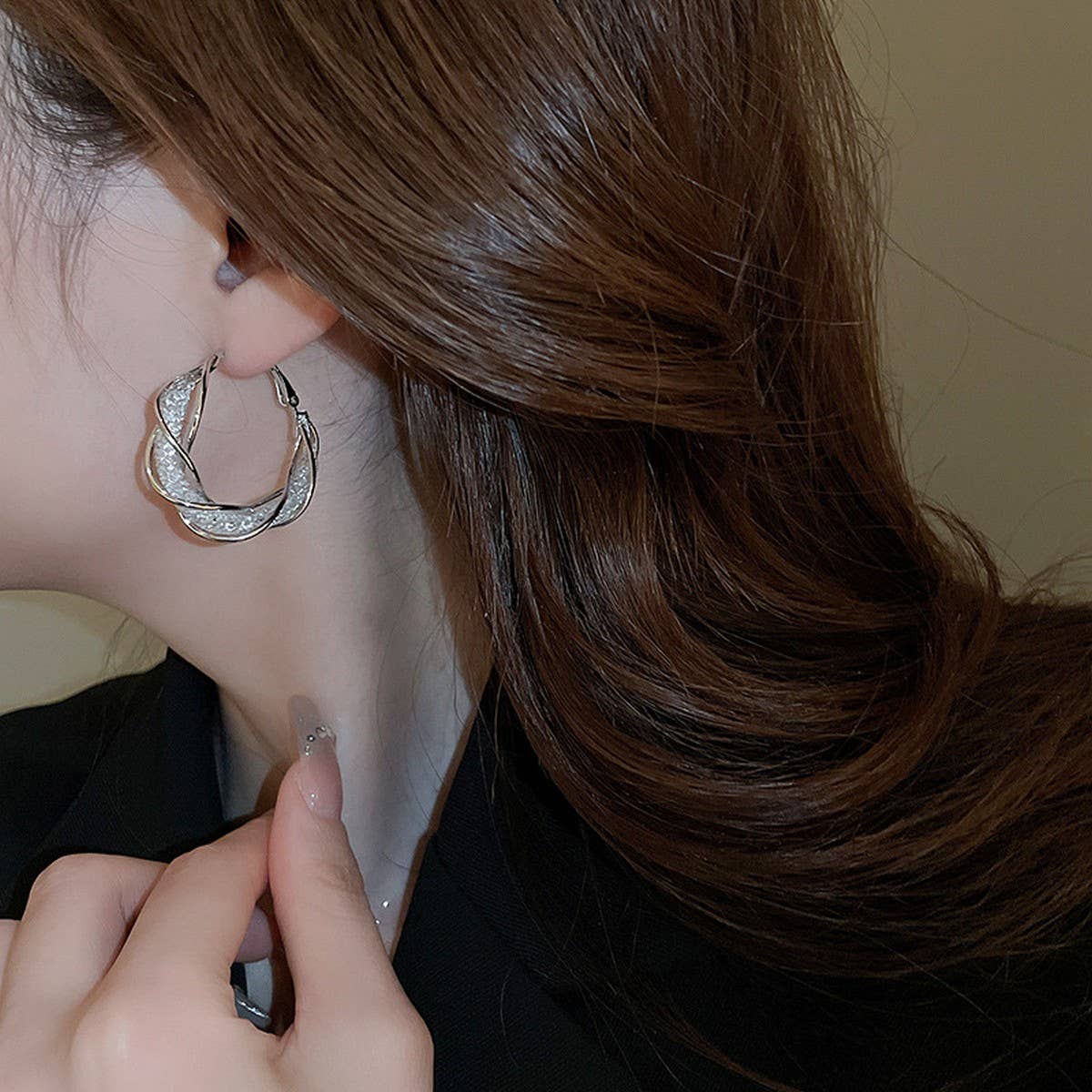 ROUND SMALL LUXURY FRENCH EARRINGS