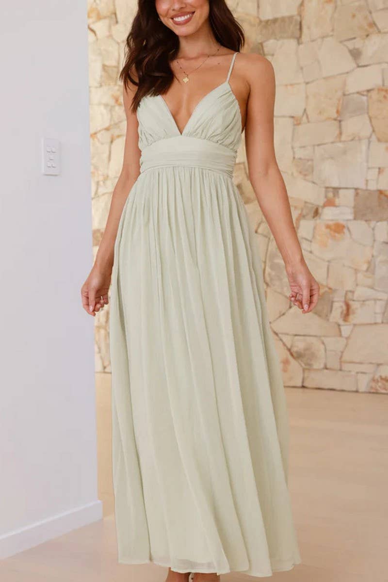 CWDMD5667_BACK TIE WAIST SLIM CHIFFON SLIP MAXI DRESS