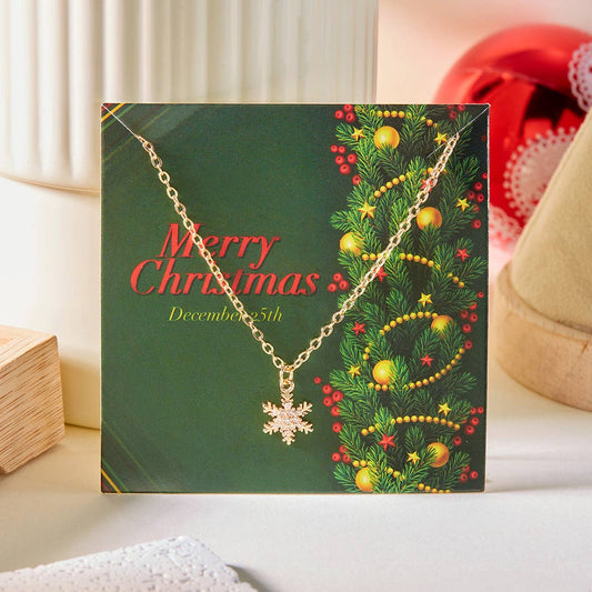 ALL-MATCH NEW CHRISTMAS SNOWFLAKE NECKLACE_CWAJE2394
