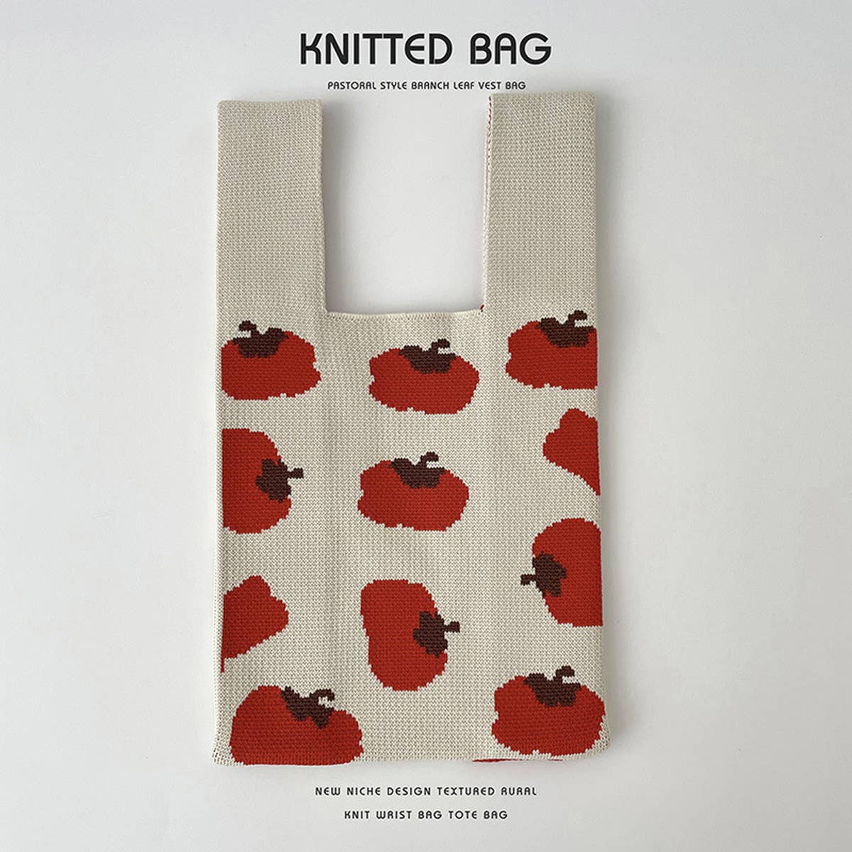 CUTE CARTOON ANIMAL KNITTED SHOULDER BAG HANDBAG_CWAB2397